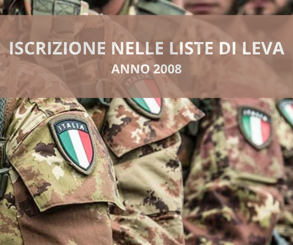 Iscrizione nelle liste di Leva - anno 2008