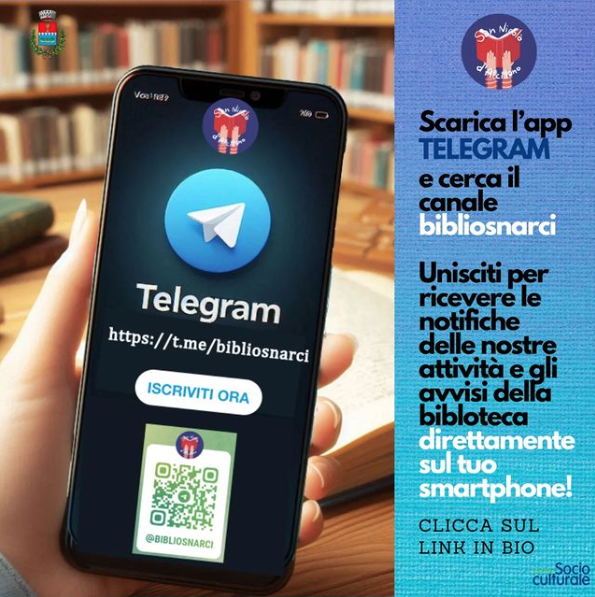 Biblioteca Comunale. Attivo nuovo servizio tramite app Telegram