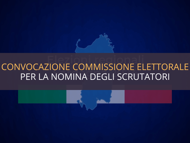 Elezioni Regionali 2024 - Convocazione commissione elettorale per la nomina degli scrutatori - 01 Febbraio 2024